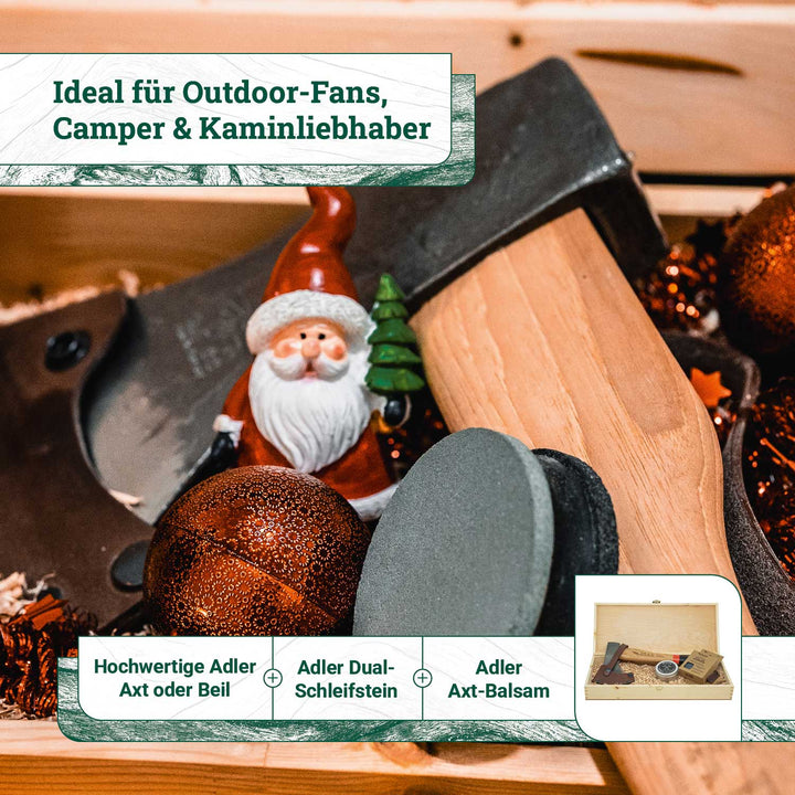 Beil-Geschenkset (inkl. Echtholz-Box)