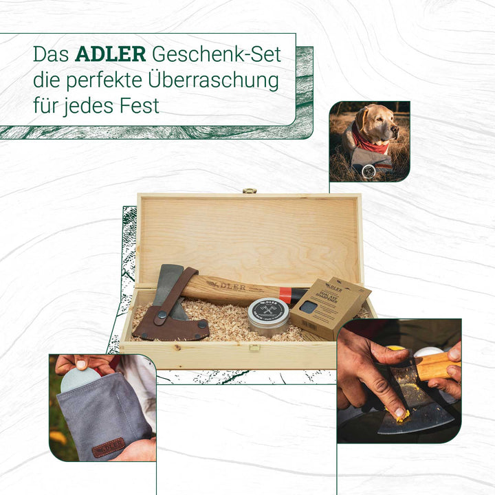 Beil-Geschenkset (inkl. Echtholz-Box)
