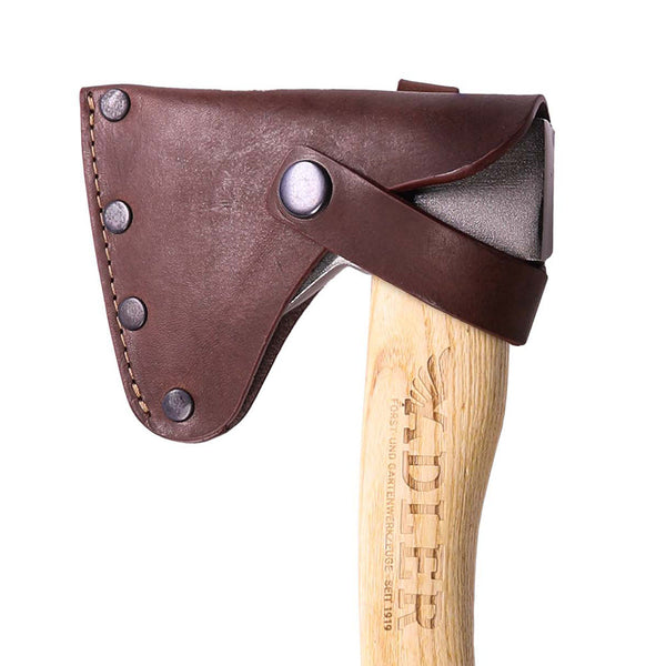Wayne's Dog Leather Axe Sheath Cover – Brown, Adjustable – Blade Hatchet Protection Holster – Lightweight