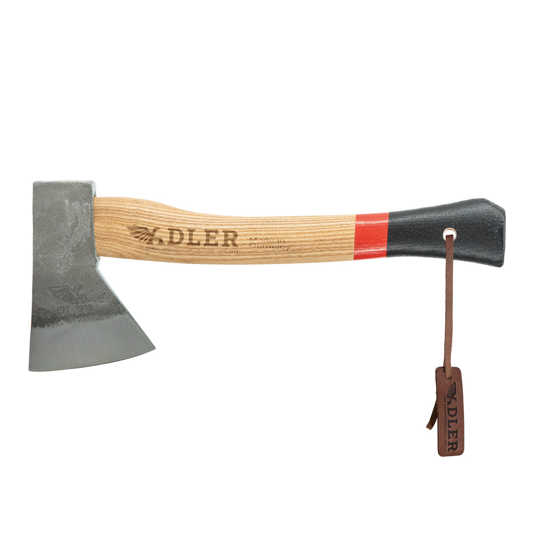 camping beil ADLER Campingbeil 450g – 30 cm Eschenstiel, C60 Stahl, Lederschutz – ADLER