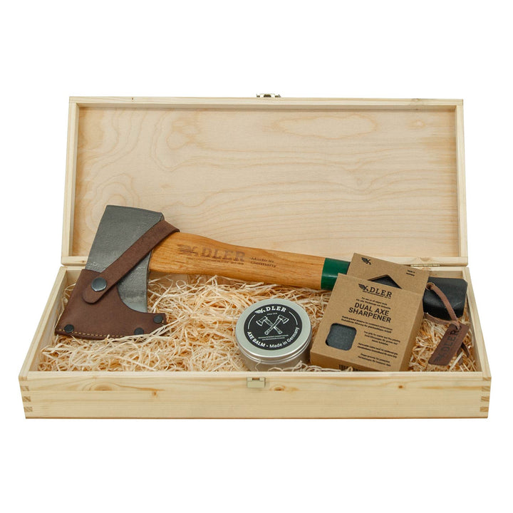 Beil-Geschenkset (inkl. Echtholz-Box)
