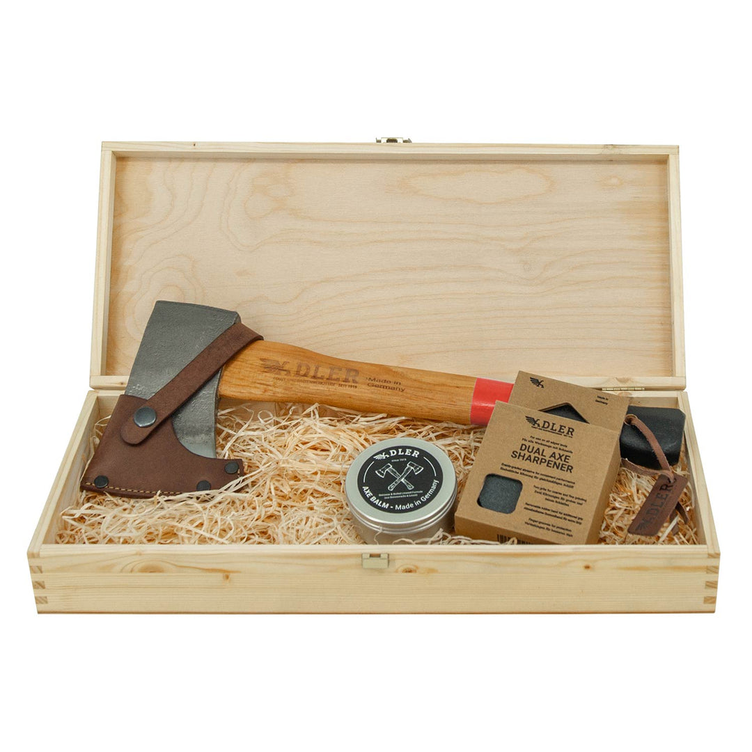 Beil-Geschenkset (inkl. Echtholz-Box)