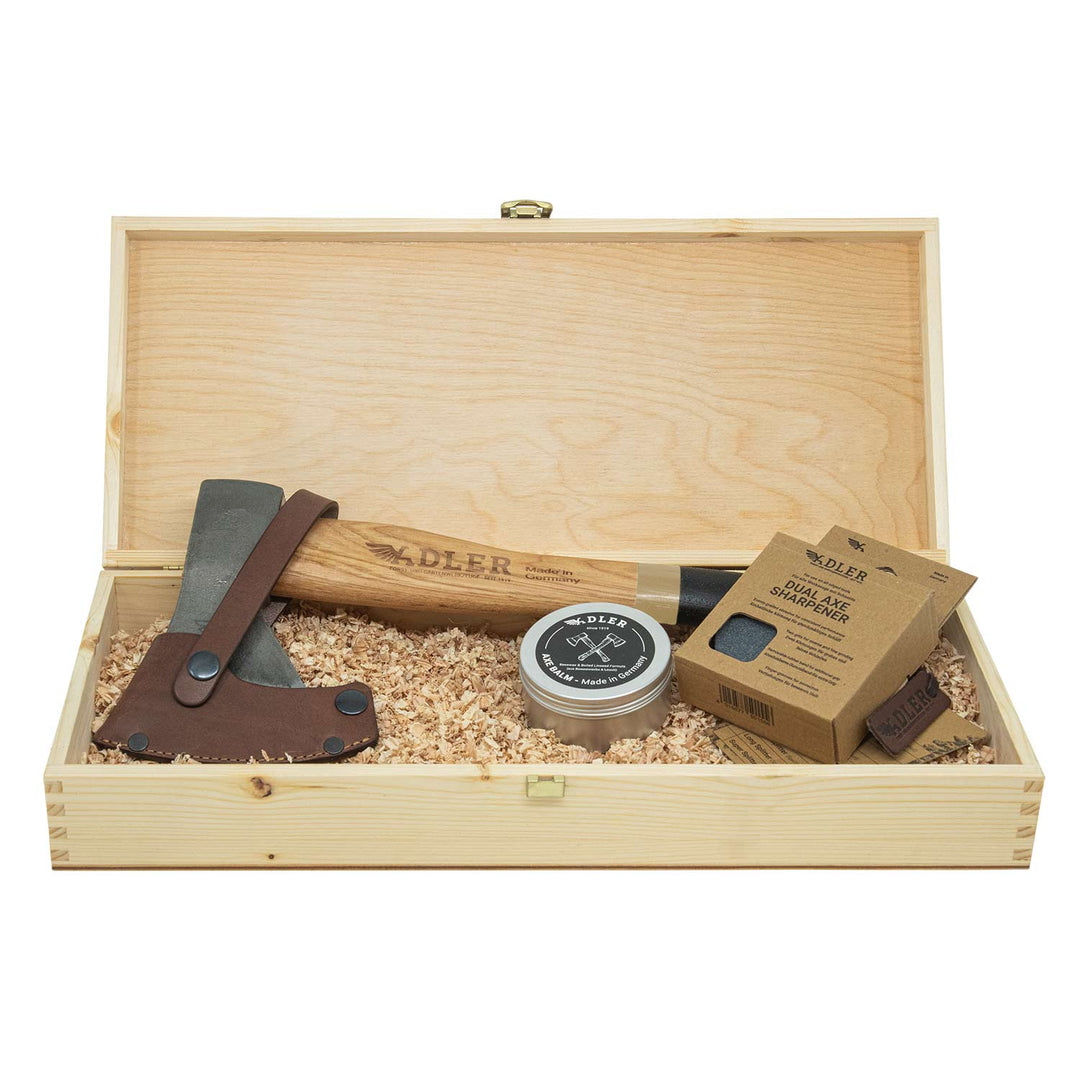 Beil-Geschenkset (inkl. Echtholz-Box)