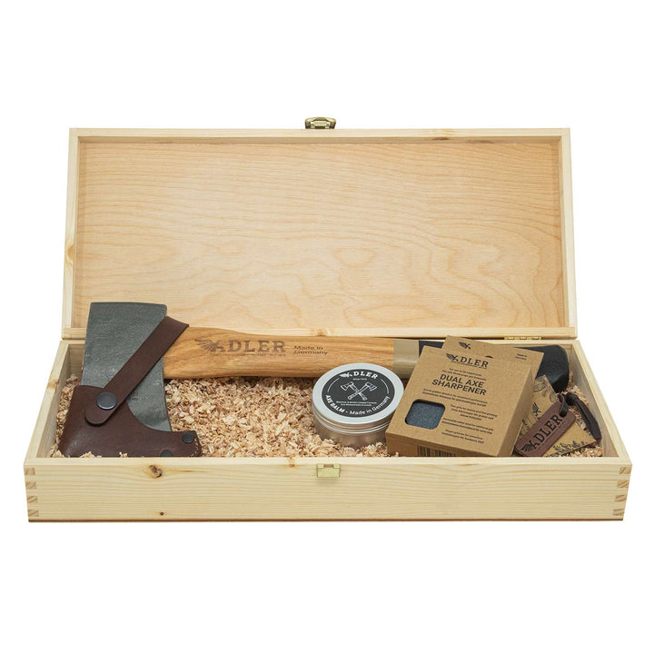 Beil-Geschenkset (inkl. Echtholz-Box)